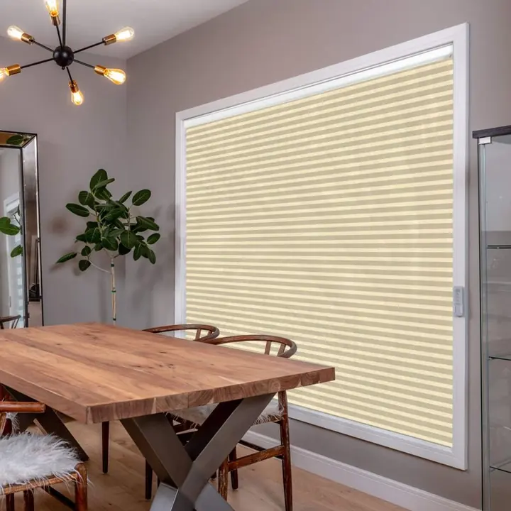 Cordless Cellular / Honeycomb in a dining room window